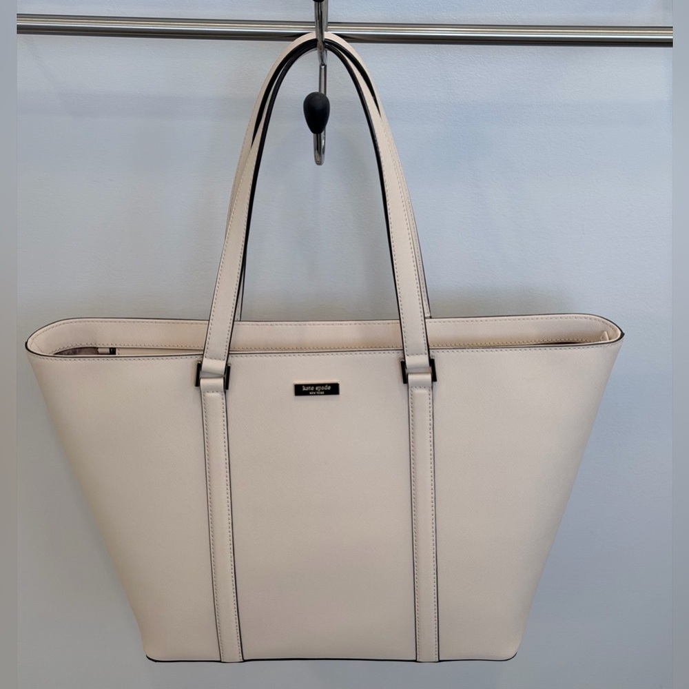 Kate Spade Cream heavy duty canvas tote bag